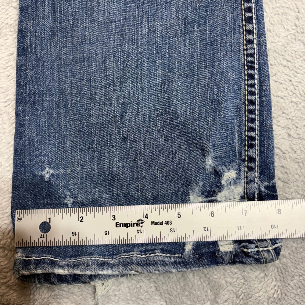 BKE Stella Bootcut Jeans Women's 23 Blue Distressed Low Rise Y2K Denim BKL7595L - Picture 11 of 12